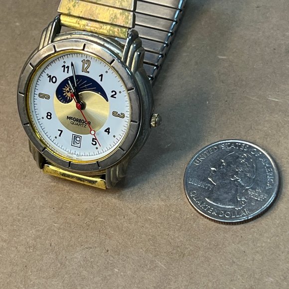 Mens Mcgregor Chronograph Watch with Moon Phase - New Battery - Picture 6 of 8